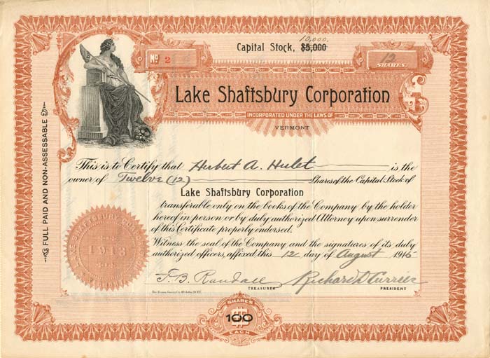 Lake Shaftsbury Corporation (Uncanceled)